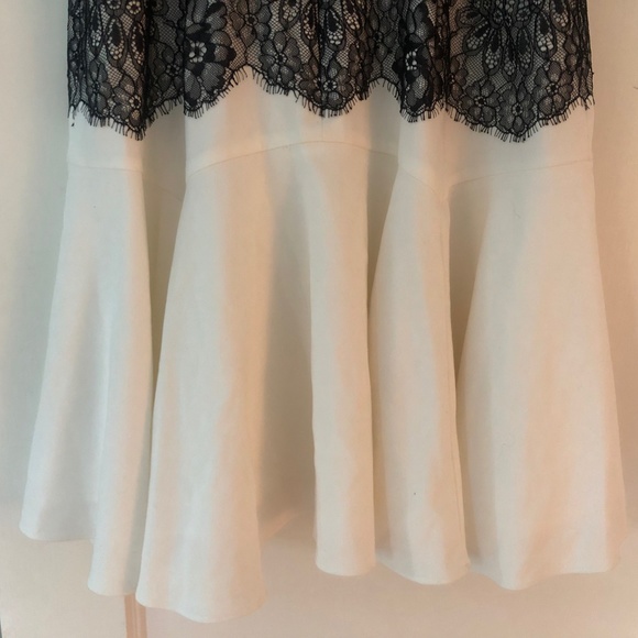 BCBG White with Black lace mini-dress - Picture 4 of 5